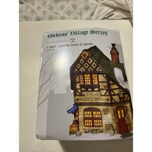 Dept 56 Dickens Village E. Tipler Agent for Wines & Spirits 56.58725 Lighted